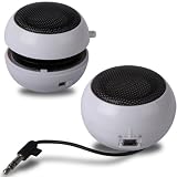 CNL WHITE ROUND TWIST OUT BASS BOOSTER PORTABLE SPEAKER FOR NOKIA MOBILE PHONES