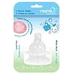 Momo Baby Wide Neck Medium Flow Silicone Nipples - 2-Pack