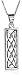 Sterling Silver Celtic Design Rectangular Dangle Pendant, 18