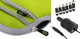 rooCASE 2n1 Lenovo S10-2 10.1-Inch Pink Netbook Neoprene Sleeve Case and DC 12v Car Charger(Invisible Zipper Tri-Pocket - Neon Green)