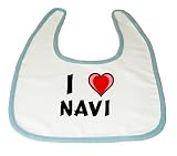 Baby Bib with I Love Navi (first name/surname/nickname) by Shopzeus
