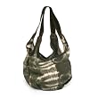 Olive N Figs Gray 100% Cotton Canvas Catch-all Hobo with Tie-Dye Print
