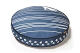 P.L.A.Y. Round Bed with Eco Friendly 100% Cotton Duvet, Dog on Wire, Blue, Medium