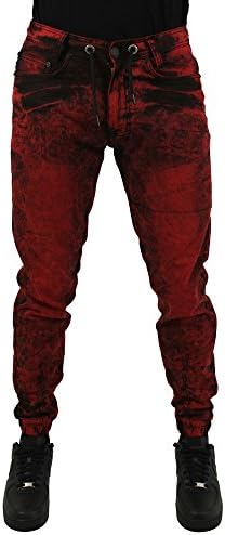 Jordan Craig Men's Robin Denim Slim Joggers Jeans Pants Red Size 36x32
