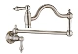 Belle Foret BFN18001SS Wall Mount Pot Filler, Stainless Steel