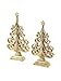 Set of 2 Christmas Traditions Ornate Gold Scroll Branch Table Top Finial Trees