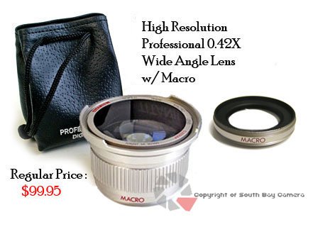 .42x Wide Angle Panoramic Macro Fisheye Lens for Panasonic Lumix DMC-FZ7