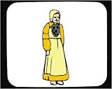 Decorated Mouse Pad with Estonia, "head gear", Europe, ornaments, woman, "tradtional dress"