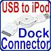Retractable USB to iPod Charger / Dock Connector Cable for APPLE iPod 3G , 4G , MINI , NANO , PHOTO