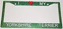 Green Glitter I Love My Yorkshire Terrier Frame