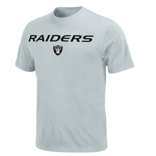 NFL Men's Oakland Raiders Line Of Scrimmage IV Short Sleeve Tee (Sport Gray, X-Large)