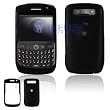 SOLID BLACK SNAP-ON COVER HARD CASE PROTECTOR for BLACKBERRY CURVE 8900