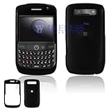 SOLID BLACK SNAP-ON COVER HARD CASE PROTECTOR for BLACKBERRY CURVE 8900 [Be ....