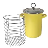 Review Calypso Basics 83201 / Calypso Basics 3-Quart Asparagus/Vegetable Pot with Porcelain Enamel on Steel, Lemon