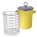 Calypso Basics 3-Quart Asparagus/Vegetable Pot with Porcelain Enamel on Steel, Lemon