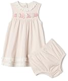 Little Me Rosette Organic Dress with Panty Set, Light Pink, 6 Months
