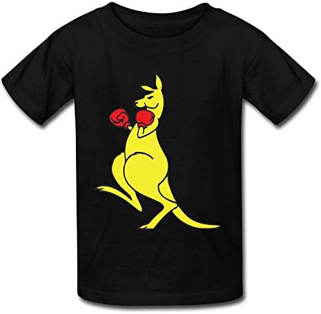 Baby's Australia Boxing Kangaroo Logo T Shirt Black