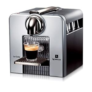 Nespresso D185/AL Le Cube Automatic Machine, Aluminum