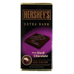 Hershey's Chocolate Bar, Extra Dark (60% Cacao), 3.52-Ounce Bars (Pack of 14)