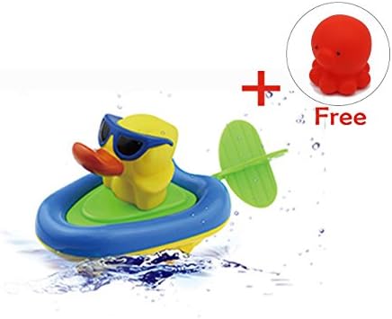 Bath Toy Amphibious Water Ground 2 IN 1 Self-go Pull and Go Duck Boat/Car Swimming Pool Toy