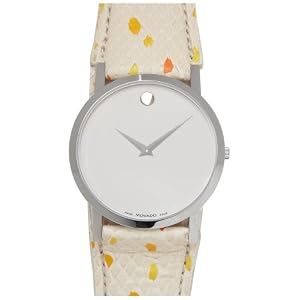 Movado Women's Museum Genuine Python Leather Strap Watch #0605702