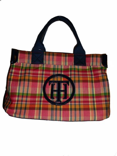 WOMENS TOMMY HILFIGER TOTE HANDBAG (PLAID)
