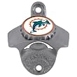 Miami Dolphins Wall Mounted Bottle Opener - NFL Football - Fan Shop Sports Team Merchandise