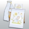 Herding 268550063 Babybettw�sche Jana Elefant, 40 x 60 cm + 100/135 cm, Biber