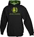 JOHN DEERE CLASSIC LOGO MENS BLACK HOODED SWEATSHIRT