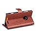 Nokia Lumia 830 Case, J&D [Stand View] Lumia 830 Wallet Case [Slim Fit] [Stand Feature] Premium Protective Case Wallet Leather Case for Nokia Lumia 830 (Brown)