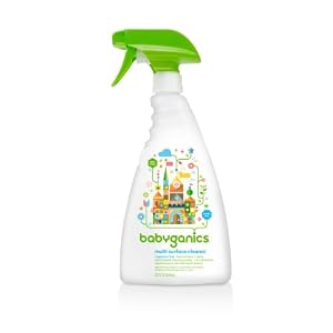 BabyGanics The Grime Fighter All Purpose Cleaner, Unscented, 32-Fluid Ounce Bottles (Pack of 3), Packaging May Vary
