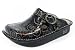 Alegria Seville Black Gerber Patent Clog - Black Gerber - 36 M EU