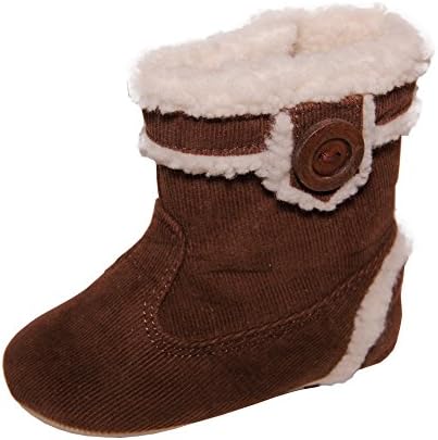 Conda Shoes Corduroy Baby Boots - Dark Brown - US 5 - (6 - 9 Months) - 4.75 Inches