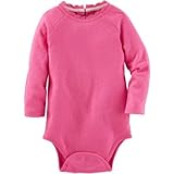 オシュコシュ OSHKOSH/ スパークルボディスーツ ピンク ロンパース長袖 9ヶ月【並行輸入】