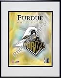 2008 Purdue University Logo Double Matted 8Ó x 10Ó Photograph in Black Anodized Aluminum Frame