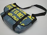 【送料無料】テント地アクションショルダーバッグ★グレーイエロー