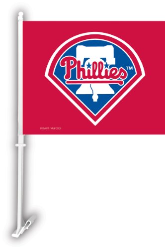 Philadelphia Phillies Car Flag W/Wall Brackett Philadelphia Phillies Car Flag W/Wall Brackett at Amazon.com
