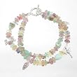 Fluorite and Peruvian Opal Bracelet with Sterling Silver Nature Charms and Accent Beads, #8136