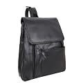 Sac � dos LOUANA , cuir v�ritable, noir