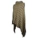Women's Turtleneck Pullover Poncho | Elegant Knitted Sweater