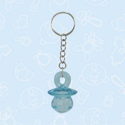 Baby Shower Blue Pacifier Acrylic Keychain Favors (Set of 12) Oh My Favors