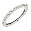 14K White Gold in Pave Diamond Wedding Eternity Anniversary Band Ring 0.50ct ( SI Clarity, F Setting)