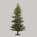 7' Pre-Lit Minnesota Alpine Style Half Wall Christmas Tree - Clear Lights