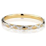 AuraGento Two-Tone Bangle Bracelet