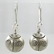 Sterling Silver Dangle Ladybug Earrings, #9492