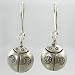 Double Sided Ladybug Dangle Earrings in Sterling Silver, #9492