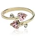 10KT. GOLD TOE RINGS W/DOUBLE PINK HEART CZ 10KT. GOLD TOE RINGS W/DOUBLE PINK HEART CZ
