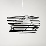 H�ngeleuchte Deckenleuchte Pendelleuchte Deckenlampe Opalglas Wei� Milchglas lampe Leuchte Schwarze Streifen von Design61von "Design61"