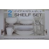 2 Pack Expandable Shelf Set Expands to Fit Any Shelf 16 in to 31 Inches by 