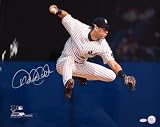 New York Yankees Autographed Derek Jeter Sports Illustrated Jump Throw 16x20 Photo (MLB Authenticated)